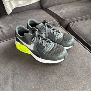 Nike Charcoal and Lime Athletic Shoes